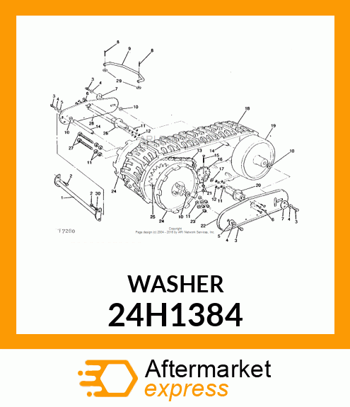 WASHER, METALLIC, ROUND HOLE 24H1384