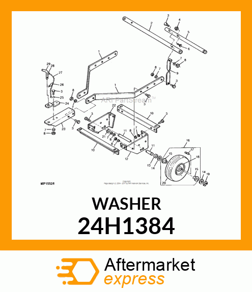 WASHER, METALLIC, ROUND HOLE 24H1384