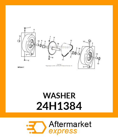 WASHER, METALLIC, ROUND HOLE 24H1384