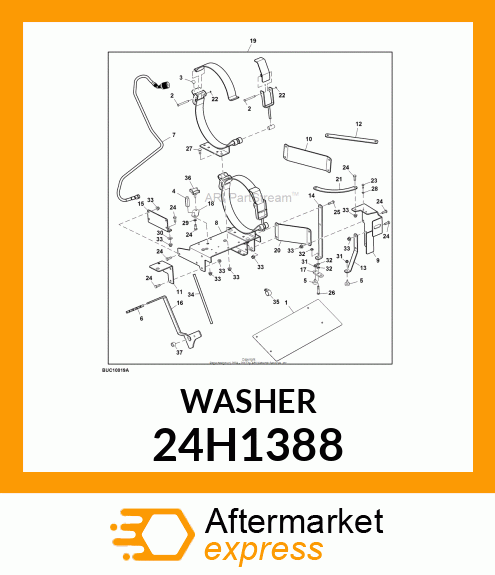 WASHER, METALLIC, ROUND HOLE 24H1388