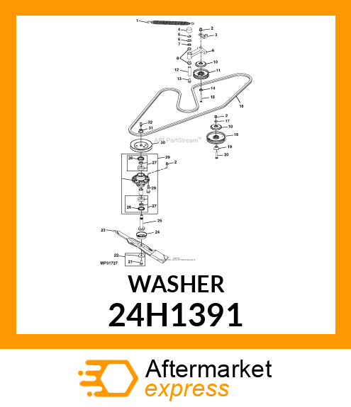 WASHER, METALLIC, ROUND HOLE 24H1391