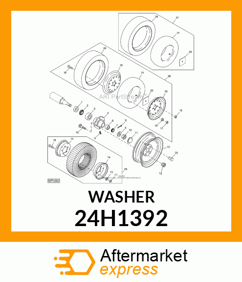 WASHER, METALLIC, ROUND HOLE 24H1392