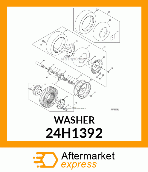 WASHER, METALLIC, ROUND HOLE 24H1392