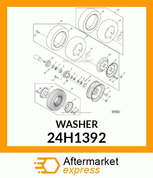 WASHER, METALLIC, ROUND HOLE 24H1392