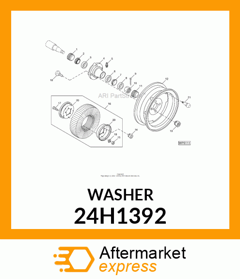 WASHER, METALLIC, ROUND HOLE 24H1392