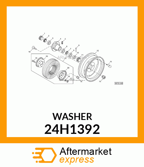 WASHER, METALLIC, ROUND HOLE 24H1392