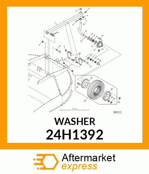 WASHER, METALLIC, ROUND HOLE 24H1392