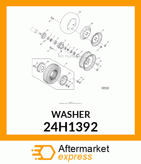 WASHER, METALLIC, ROUND HOLE 24H1392