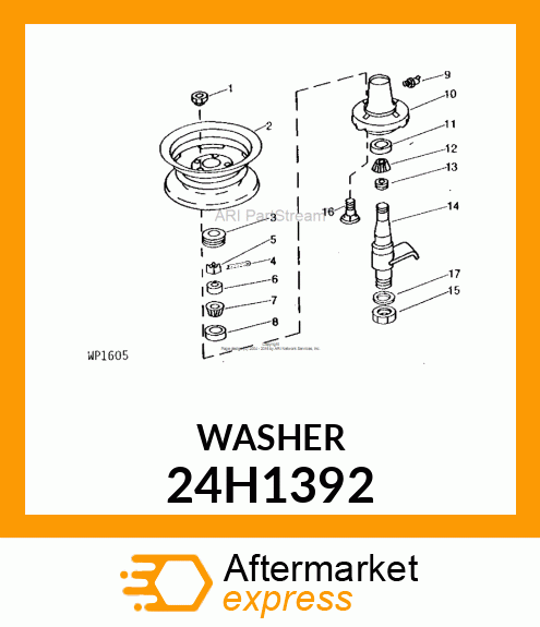 WASHER, METALLIC, ROUND HOLE 24H1392