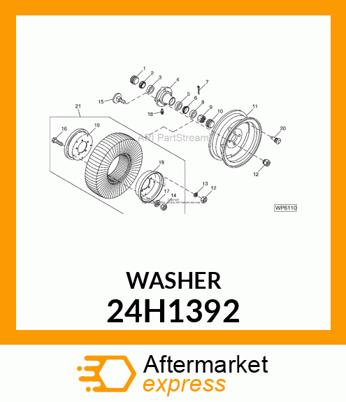 WASHER, METALLIC, ROUND HOLE 24H1392