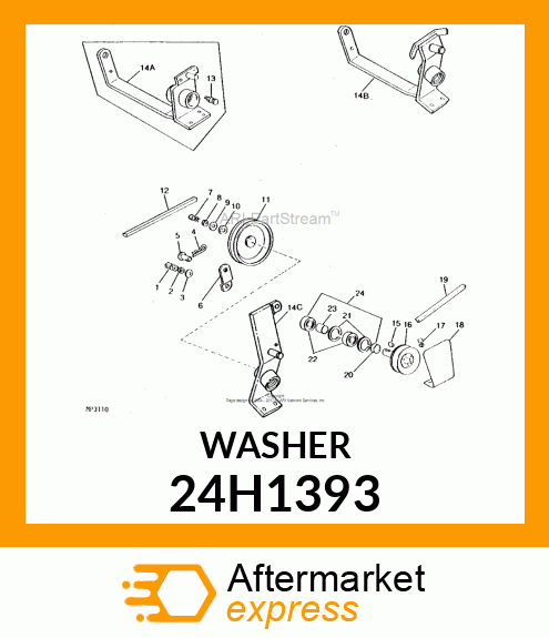 WASHER, METALLIC, ROUND HOLE 24H1393