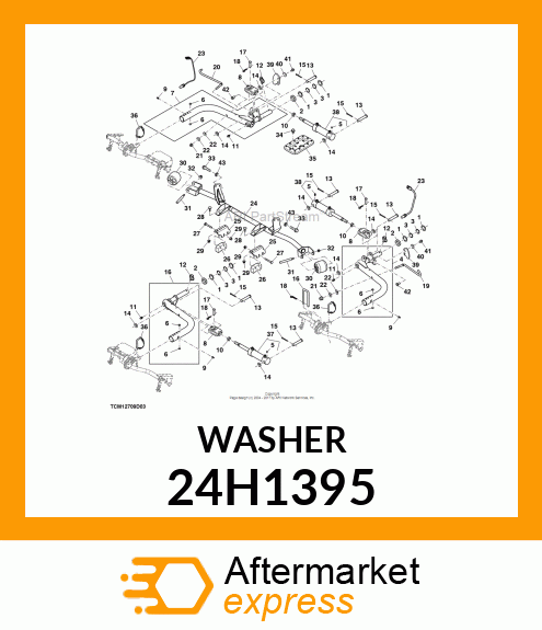 WASHER, METALLIC, ROUND HOLE 24H1395