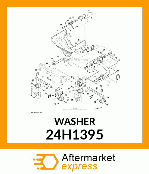 WASHER, METALLIC, ROUND HOLE 24H1395