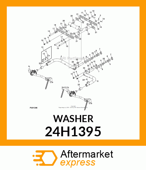 WASHER, METALLIC, ROUND HOLE 24H1395