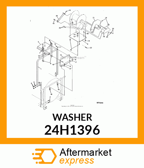 WASHER, METALLIC, ROUND HOLE 24H1396