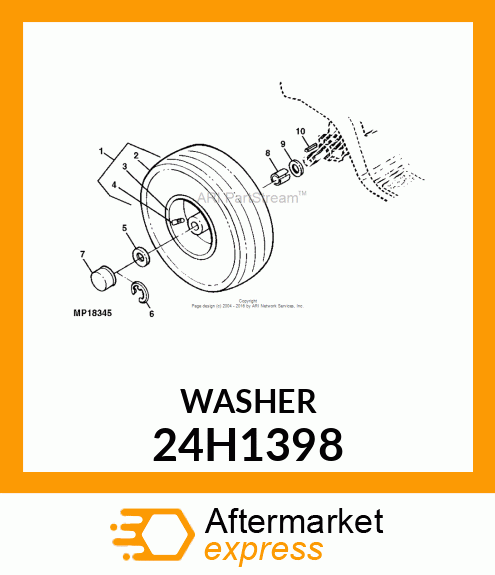 WASHER, METALLIC, ROUND HOLE 24H1398