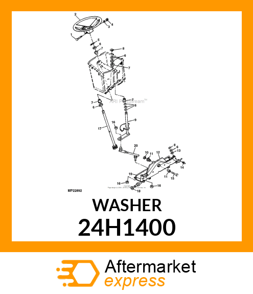 WASHER, METALLIC, ROUND HOLE 24H1400