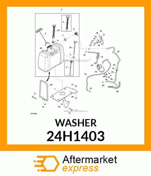 WASHER, METALLIC, ROUND HOLE 24H1403