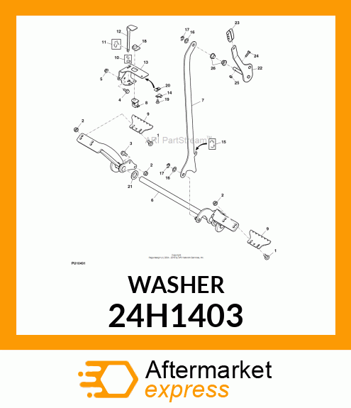 WASHER, METALLIC, ROUND HOLE 24H1403