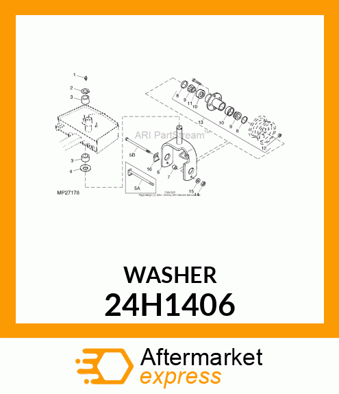 WASHER, METALLIC, ROUND HOLE 24H1406