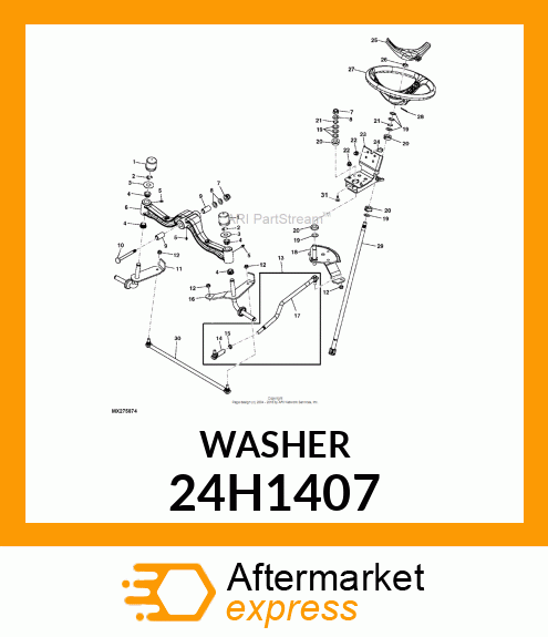 WASHER, METALLIC, ROUND HOLE 24H1407