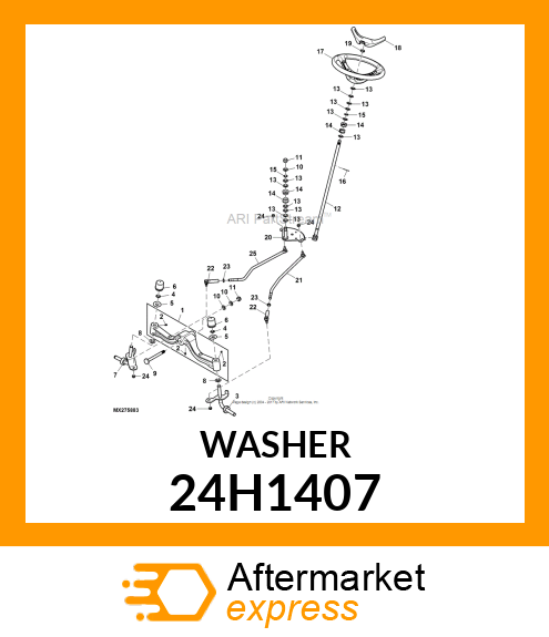 WASHER, METALLIC, ROUND HOLE 24H1407