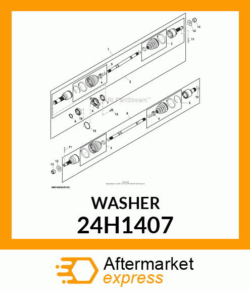 WASHER, METALLIC, ROUND HOLE 24H1407