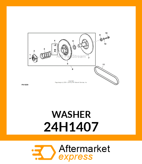 WASHER, METALLIC, ROUND HOLE 24H1407