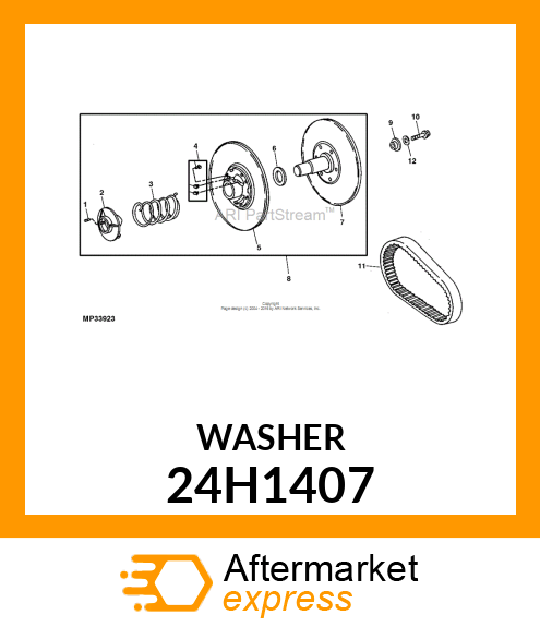 WASHER, METALLIC, ROUND HOLE 24H1407