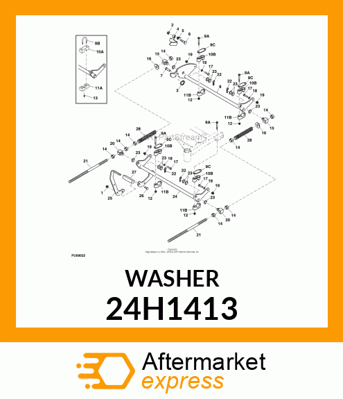 WASHER, METALLIC, ROUND HOLE 24H1413