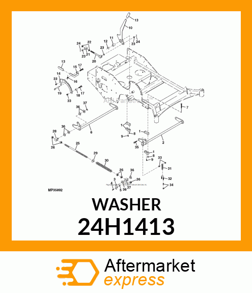 WASHER, METALLIC, ROUND HOLE 24H1413