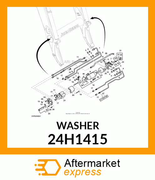 WASHER, METALLIC, ROUND HOLE 24H1415