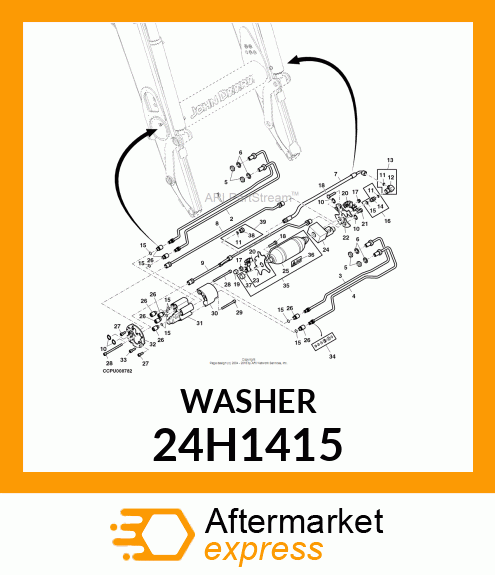 WASHER, METALLIC, ROUND HOLE 24H1415