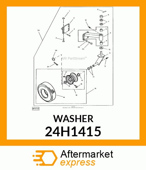 WASHER, METALLIC, ROUND HOLE 24H1415