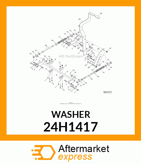 WASHER, METALLIC, ROUND HOLE 24H1417