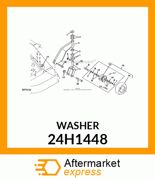 WASHER, METALLIC, ROUND HOLE 24H1448