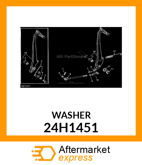 WASHER, METALLIC, ROUND HOLE 24H1451