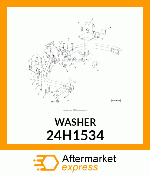 WASHER, METALLIC, ROUND HOLE 24H1534