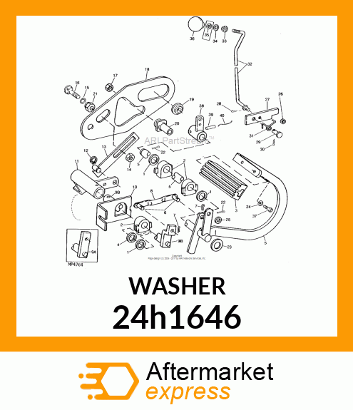 WASHER, METALLIC, ROUND HOLE 24h1646