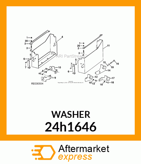 WASHER, METALLIC, ROUND HOLE 24h1646