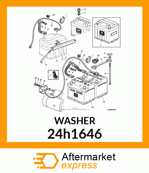 WASHER, METALLIC, ROUND HOLE 24h1646