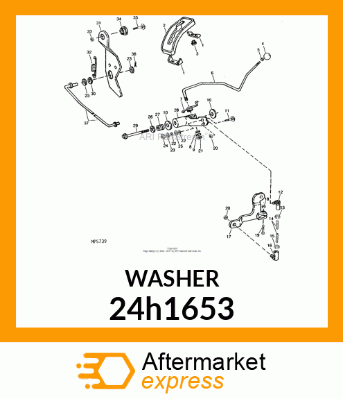 WASHER, METALLIC, ROUND HOLE 24h1653