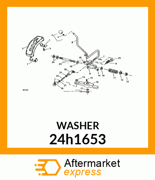 WASHER, METALLIC, ROUND HOLE 24h1653