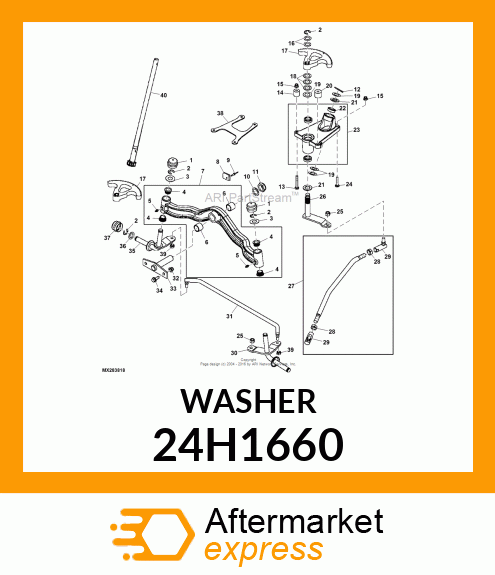 WASHER, METALLIC, ROUND HOLE 24H1660