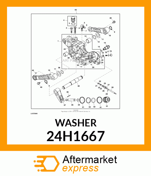 WASHER, METALLIC, ROUND HOLE 24H1667
