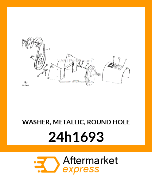 WASHER, METALLIC, ROUND HOLE 24h1693