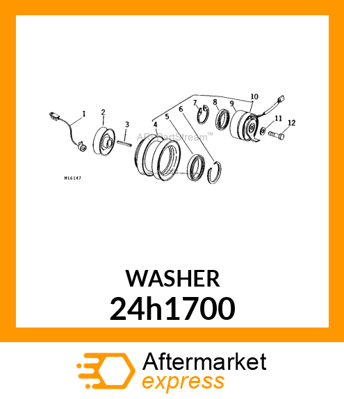 WASHER, METALLIC, ROUND HOLE 24h1700