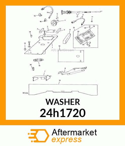 WASHER, METALLIC, ROUND HOLE 24h1720