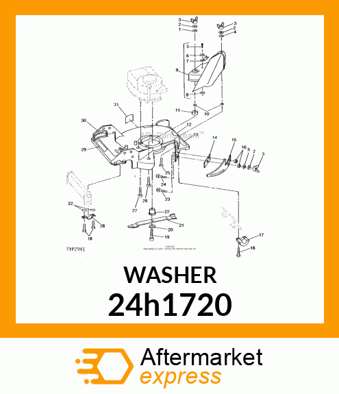 WASHER, METALLIC, ROUND HOLE 24h1720