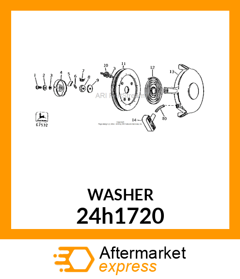 WASHER, METALLIC, ROUND HOLE 24h1720